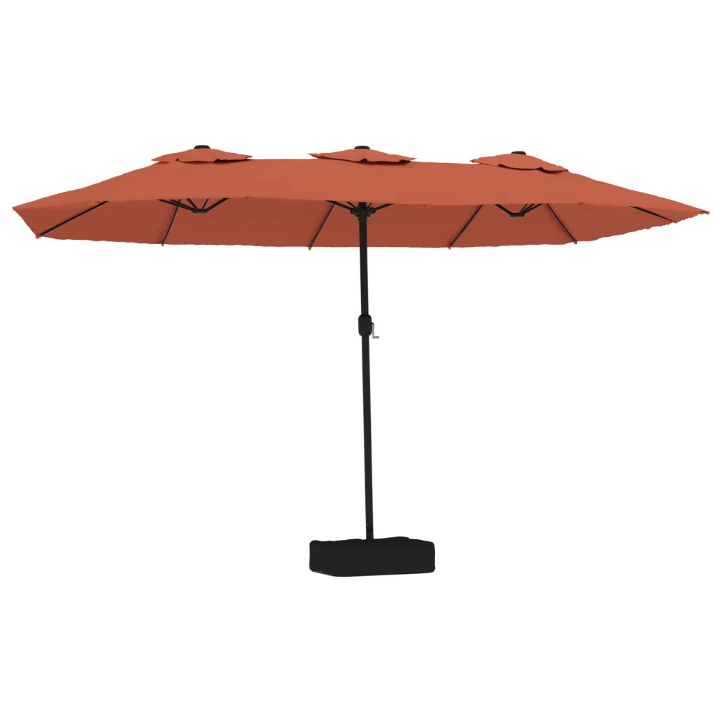Parasol de jardin à double tête LED pour illuminer vos soirées d'été en terrasse