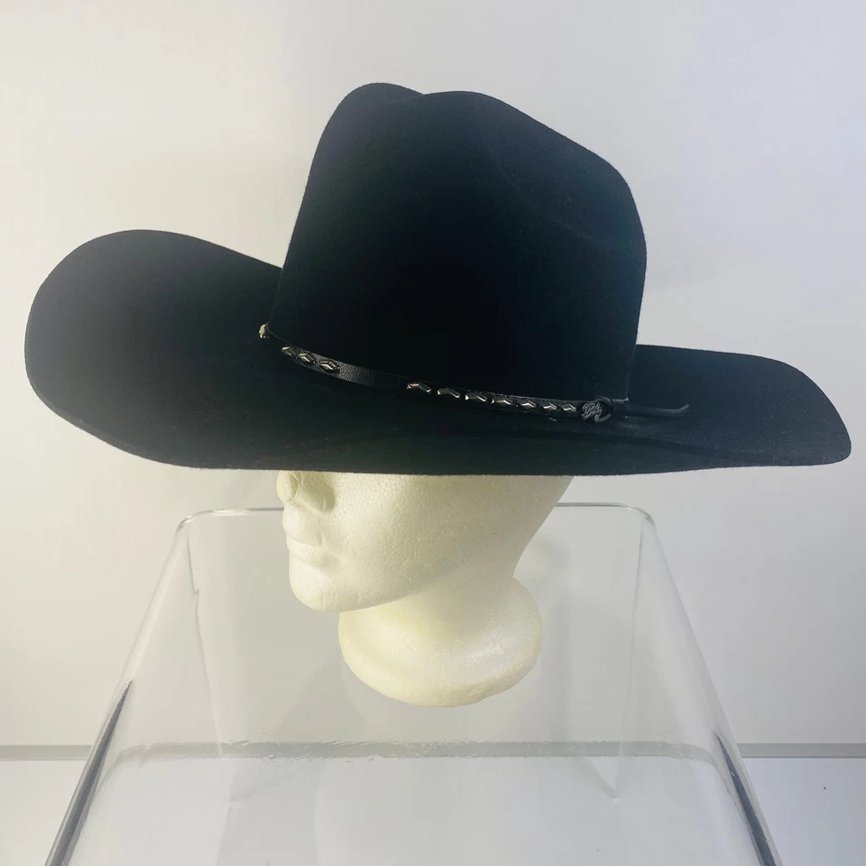 Bailey Alamo XX 7 1/8 22cm Circ Wool Cowboy Rivet Hat   4" Brim Cattleman USA - Image 2 of 4