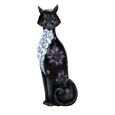 Jim Shore Heartwood Creek Vintage Cat with LED Glow Eyes Figurine
