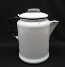 Enamelware Coffee Pot Percolator no basket Stove top camping 12 cup