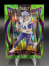 2024 Panini Select Sam Darnold Neon Green Shock Prizm /599 #92 Vikings 🔥