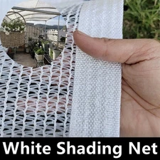 50% Shading 4Pin White Sunshade Net HDPE Anti-UV Garden Sun Sheler Balcony 