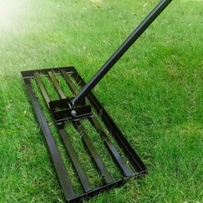 Lawn Leveling Rake 30"x10" Heavy Duty Steel, Top Dressing Soil Leveler UK STOCK