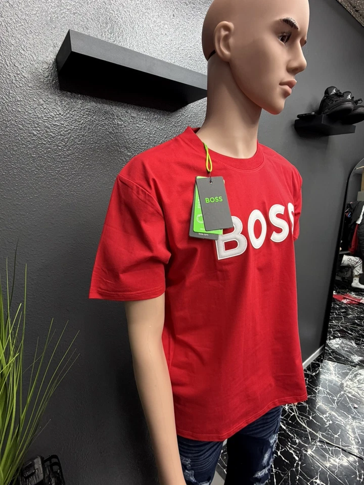 Hugo Boss Men's Short Sleeve Crew Neck T-Shirt 100% Cotton Size Medium ( RED ) - Image 2 of 4