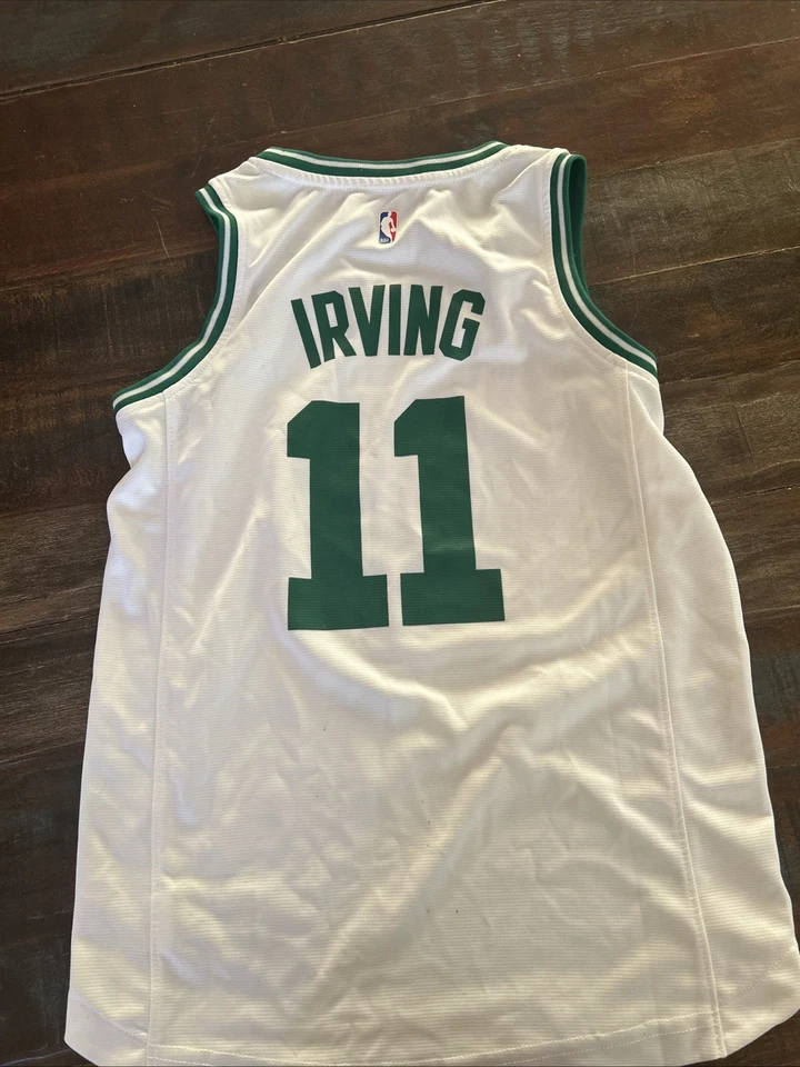 NBA Kyrie Irving Boston Celtics Fanatics White Green Fast Break Home Away Jersey - Image 2 of 3