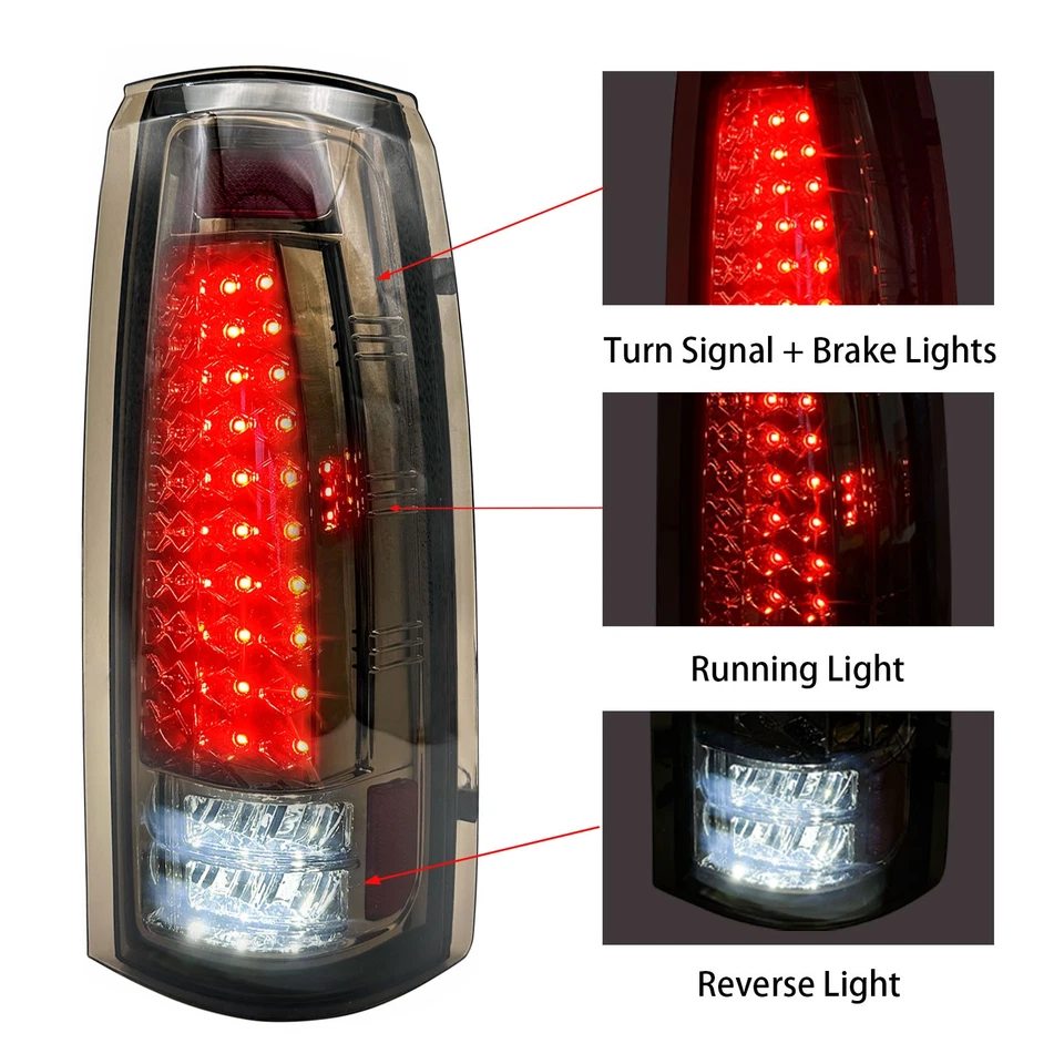 Luces traseras LED para Chevy Silverado Tahoe GMC C/K Yukon Sierra 1500 1988-1998 Foto 4 de 4