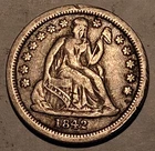 1842 Seated Liberty Dime - Silver Coin – Fine Detail – Philadelphia – 90% #858