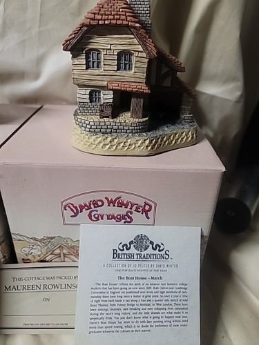 Lot Of 3 David Winter Cottages - Sept 1986 Robin Hoods Hide, 2 X 1989 BOX & COA - Picture 12 of 16