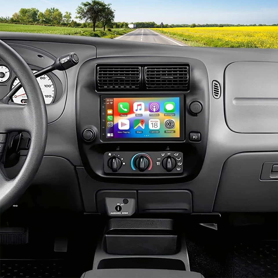 Radio estéreo para automóvil Android 15 GPS WIFI para Ford Ranger 1998-2006 Apple Carplay 7" Foto 3 de 4