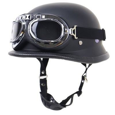 Halbhelm Brille Harley Motorrad Helm Helm mit Motorrad Vintage Outdoor Reiten DE