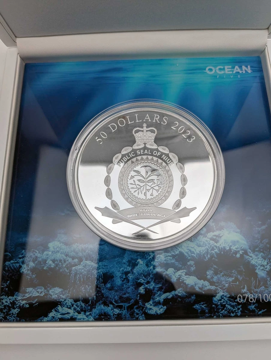 1 Kilo Silber Münze Ocean Five 2023 PP - Oktopus - Auflage: 100!