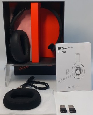 Eksa AI Powered Enc Wireless Headset With PC Adapter New