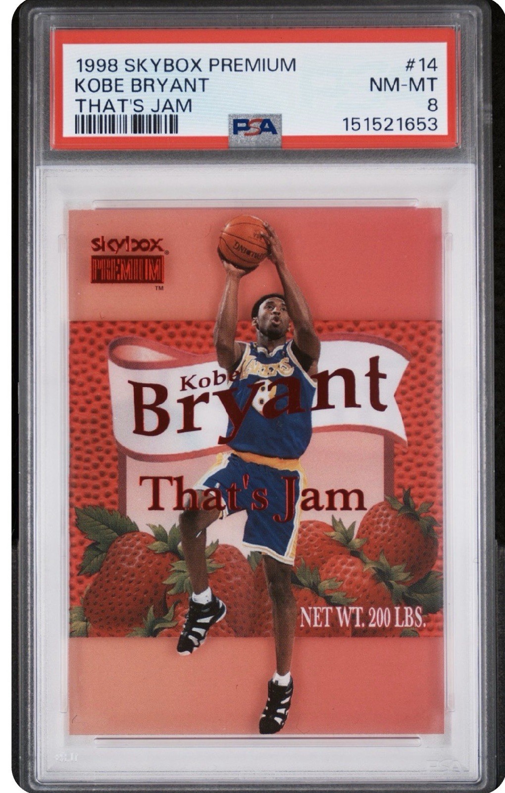 1998-99 Kobe Bryant Skybox Premium That's Jam #14 - PSA 8
