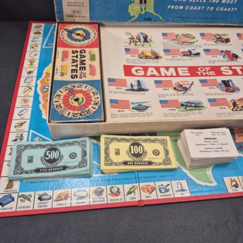 Vintage 1960 Game of the States by Milton Bradley Board Game Complete MB #4920 - Picture 2 of 17
