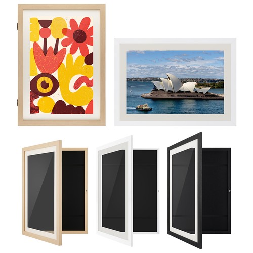 ACA Kids Art Photo Frame Children Project Wooden Artwork Portrait Display A4/A3 - Picture 6 of 60