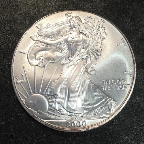 2000 Uncirculated American Silver Eagle US Mint Issue 1oz Pure Silver #o069