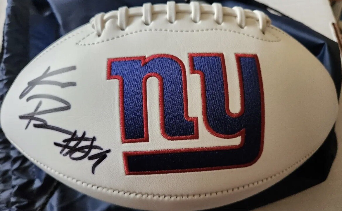Kadrius Toney Autographed Signed New York Giants Kadarius Toney Giants Football Beckett COA 