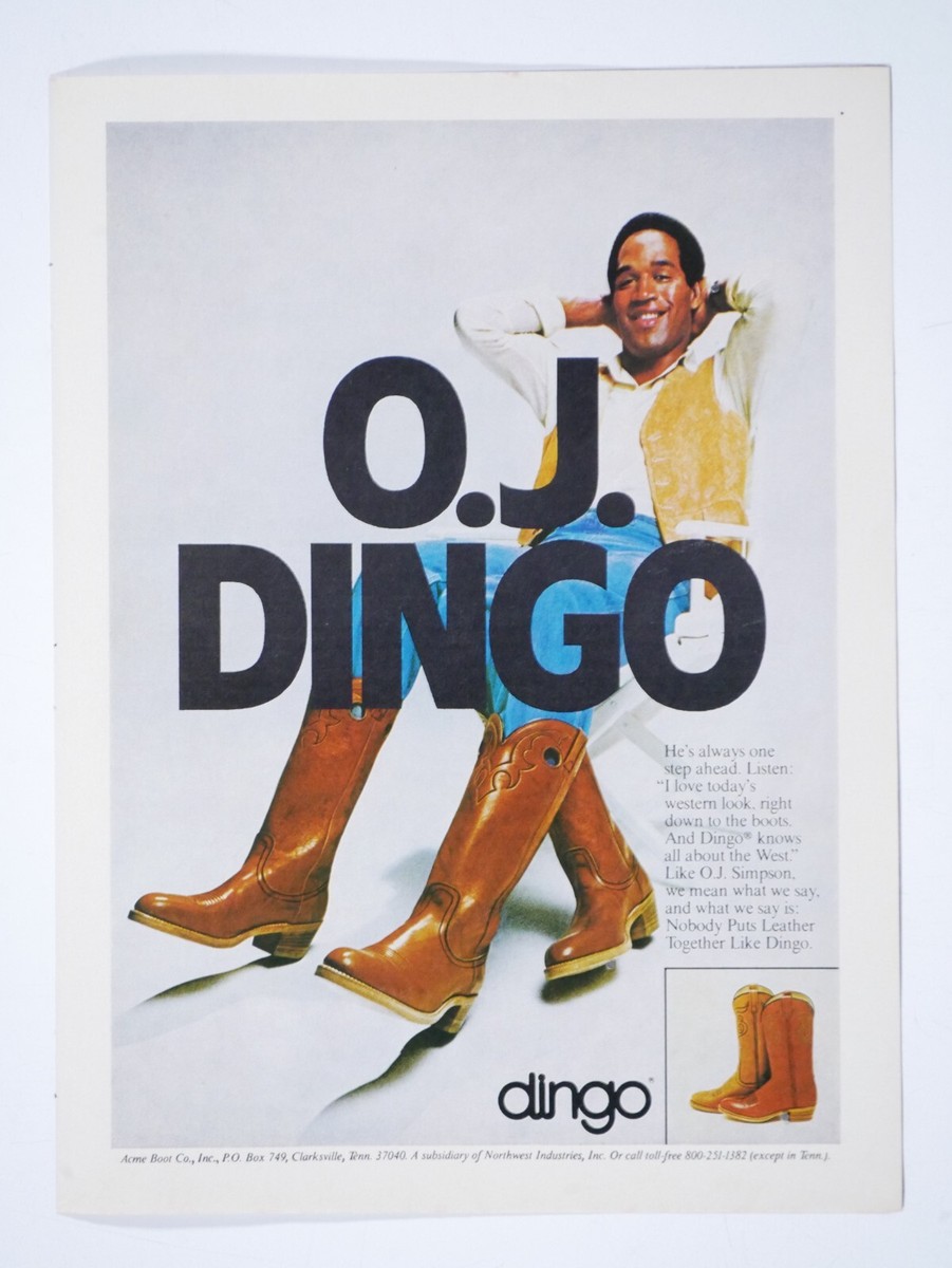 O.J.Simpson Vintage 1980 Dingo Boots Always A Step Ahead Original