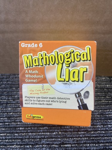 EUC- Edupress Mathological Liar Grade 6 A Math Whodunit Card Game Home or School