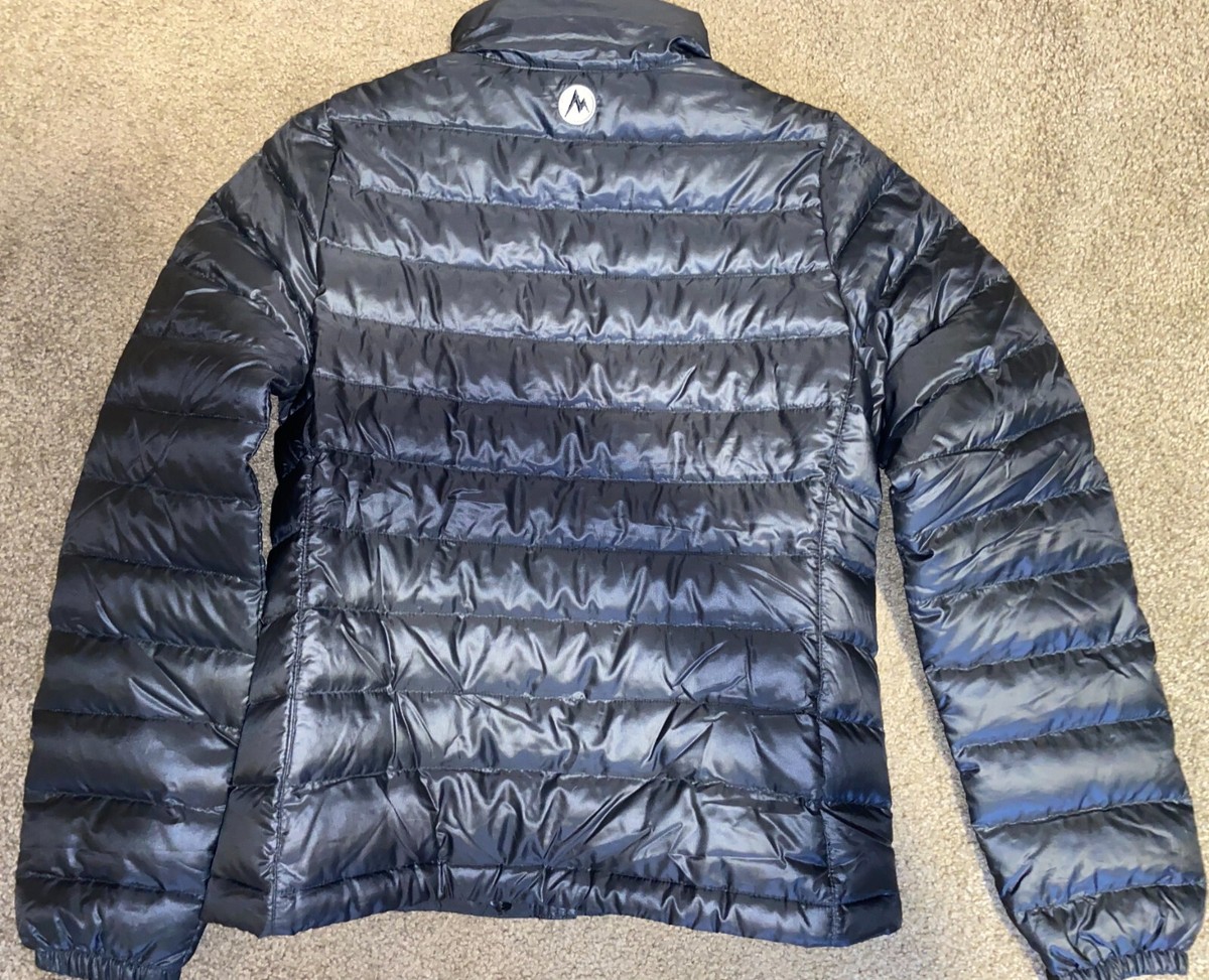 NWT Women's Marmot Venus 800 Fill Goose Down Quilted Black Puffer