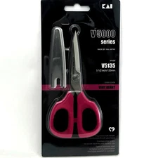 kai V5135P V5000 Edition Multi-Purpose Scissors with Protective Cap 13.5 cm Pink