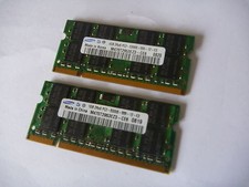 2GB (2 x 1GB) DDR2 PC2-5300 PC5300 Laptop memory RAM matched pair Hynix 2Rx8