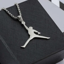 Silver Jumpman Pendant Necklace
