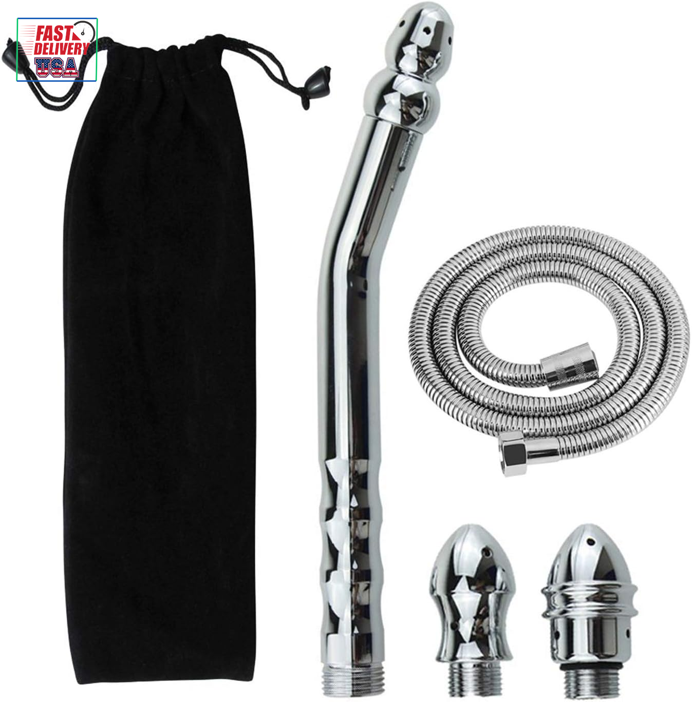 3 Head Shower Enema Flusher Attachment with 59