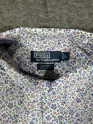 Vintage Polo Ralph Lauren Caldwell Shirt Mens Large Allover Floral