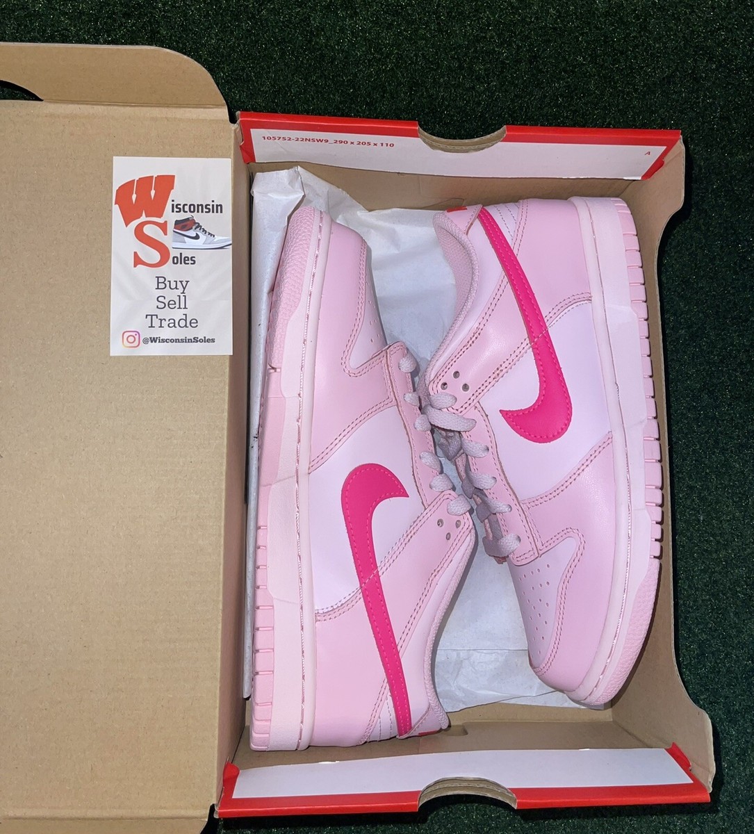 Nike Dunk Low Triple Pink GS DH9765-600 Size 6Y / 7.5 Women's