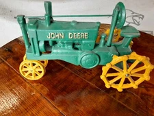 VINTAGE JOHN DEERE MODEL FARM TRACTOR CAST IRON 12" LONG