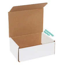 8 x 6 x 3" White Corrugated Mailing Shipping Boxes ECT-32B Folding Mailers