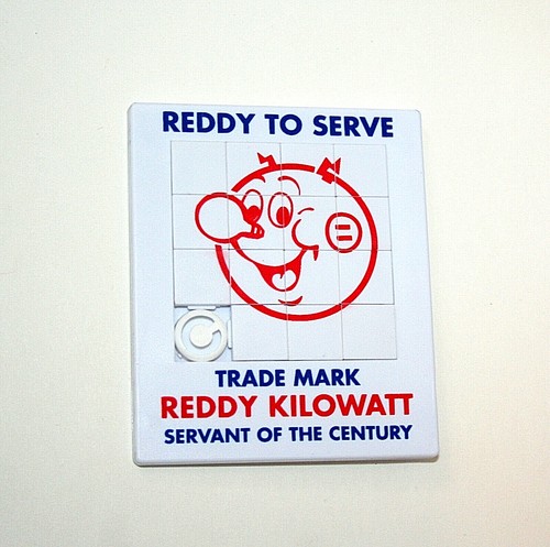 Reddy Kilowatt to Serve Plastic Frame Tray Puzzle 1960s New NOS Electric Utility