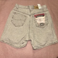 Vintage 1990  s Lee Womens Easy Fit Denim Shorts, Deadstock NWT, Size 12