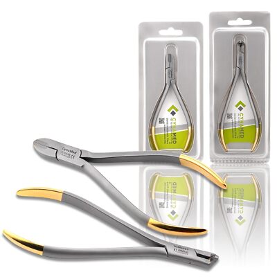 Cynamed Braces Wire Cutter Orthodontic Dental with Tungsten Carbide Inserts Gold