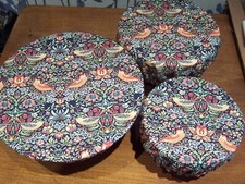 Handmade fabric bowl cover, eco friendly, 5 sizes, William Morris fabric