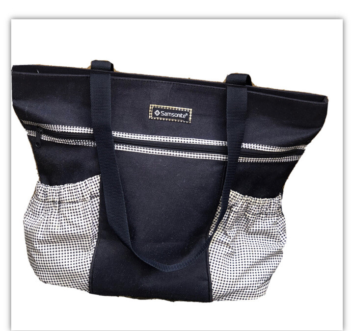 SAMSONITE NAVY BLUE & White YACHT TOTE BAG CUTE BEACH BAG Baby Bag eBay