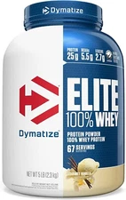 Dymatize Elite 100% 5LB Whey Protein 25g per Serving 67 Servings Pick Flavor New