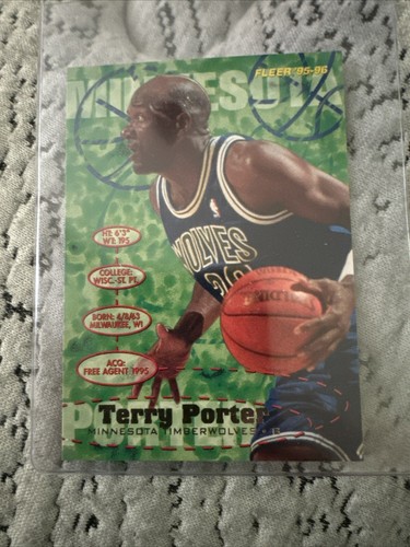 1995-96 Fleer Minnesota Timberwolves Basketball Card #237 Terry Porter