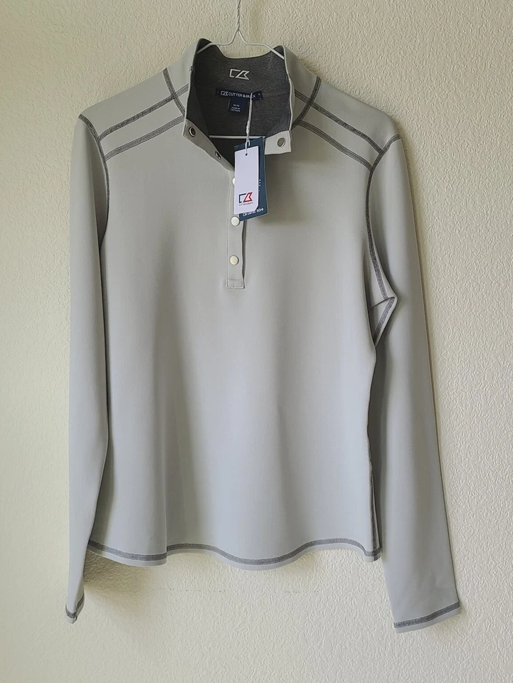 Cutter Buck Women Reversible Jacket Medium Pullover 50+ UPF Stretch Logo Drytec - Image 4 of 4