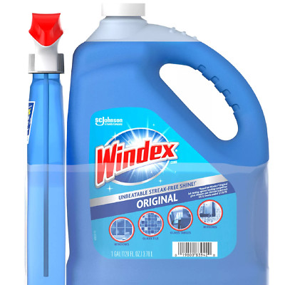 Windex Original Glass Cleaner (128 fl. oz. Refill + 32 fl. oz. Trigger)