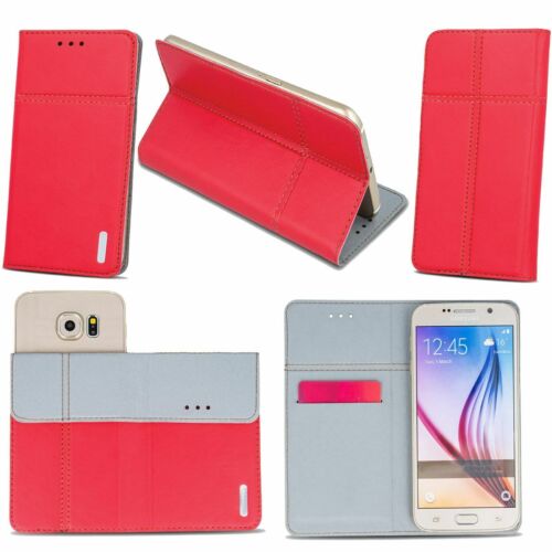 Custodia cellulare per Samsung Flip Book case cover custodia protettiva astuccio flipcase wallet - Foto 1 di 6