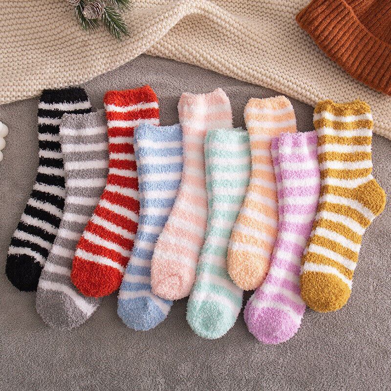 Pairs Fluffy Socks Women Soft Fuzzy Thick Thermal Winter Casual