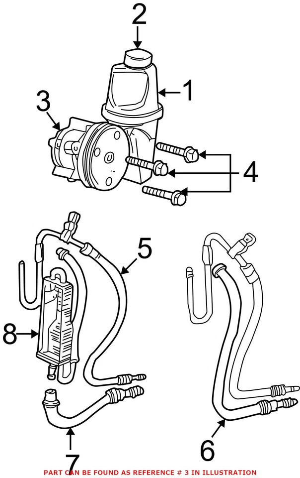 正品 原始设备制造商 Mopar 动力转向泵 滑轮 适用于道奇 Dakota Mitsubishi Raider — 第 2/2 张图片