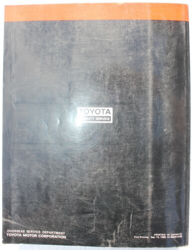 1989 Model Toyota 4 Runner 4Runner Repair Manual Printed in Japan - Picture 2 of 11