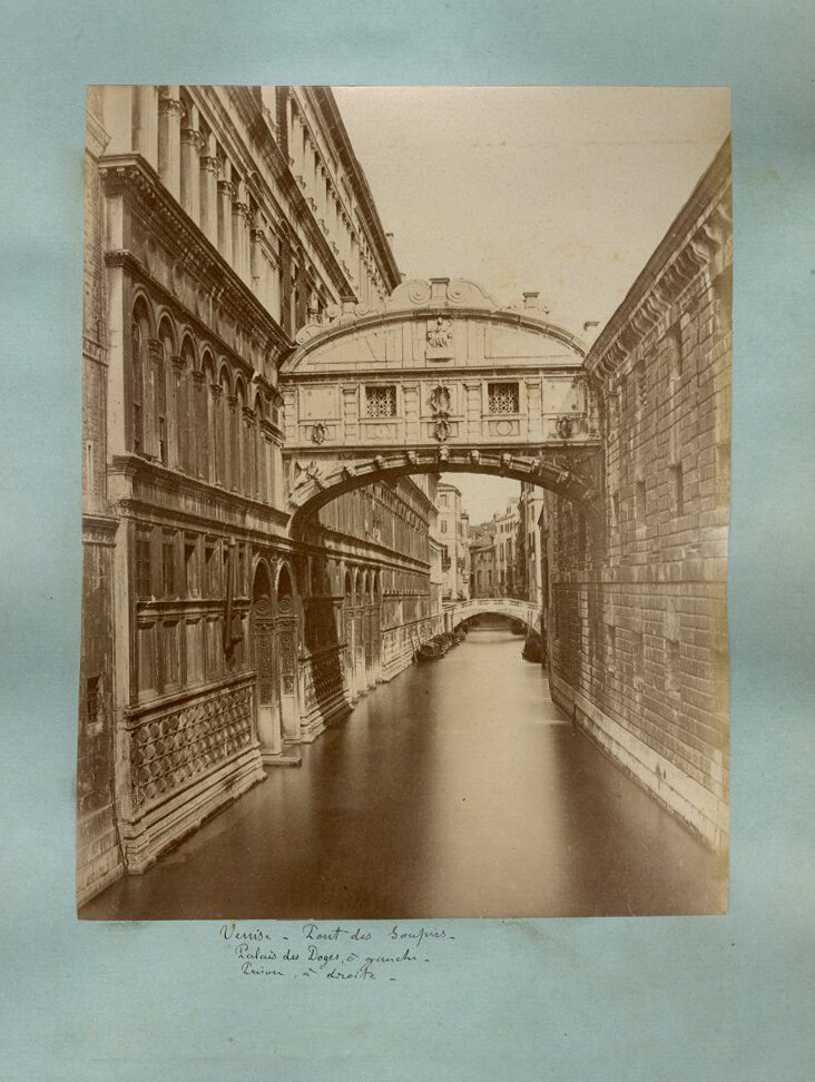 Photo Albumen Primitive Venice Bridge Of Soupires Italy to The 1850/60 ...