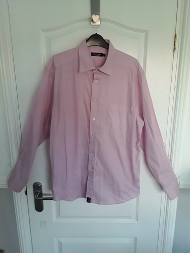 George By Duffer Herren Gr. L Rosa Baumwolle Langarm Hemd