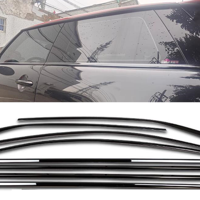 Black Window Sill Molding Cover Strip for Mini Cooper F55 F56 2-Door 2014-2022  