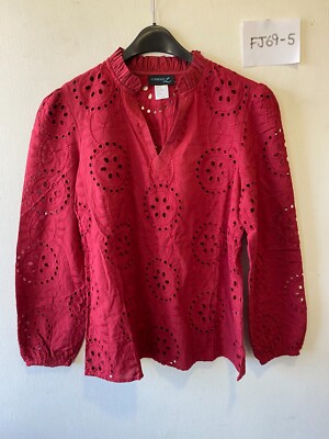 CREATION L V-Front Dark Purple Top   UK 10      (FJ69-5)