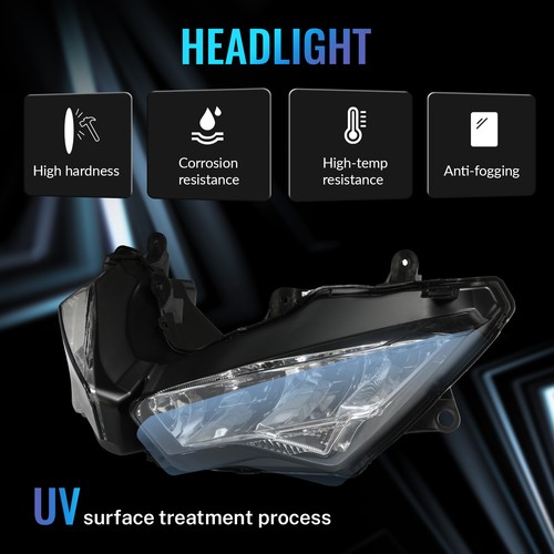 Front Headlight Lamp & Stay Fairing Bracket Fit For Kawasaki Ninja 400 2018-24 - Picture 4 of 15